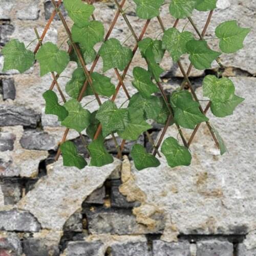 Hot Expanding Artificial Plant Fence Expandable Sunfast Plastic Realistic Wooden Simulation Barrier Wall Landscape Garden Decor