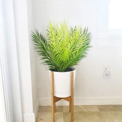 Artificial Plants Palm Greenery Tropical Tree Faux Fake Palm Fronds Plant For Party Arrangement Wedding Decorations 2Pcs