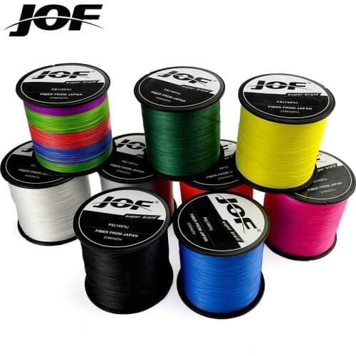 JOF 4 Strands 500M Fishing Line Multicolour 100% PE Wire Multifilament Japanese Strong Smooth Durable Braided Wire