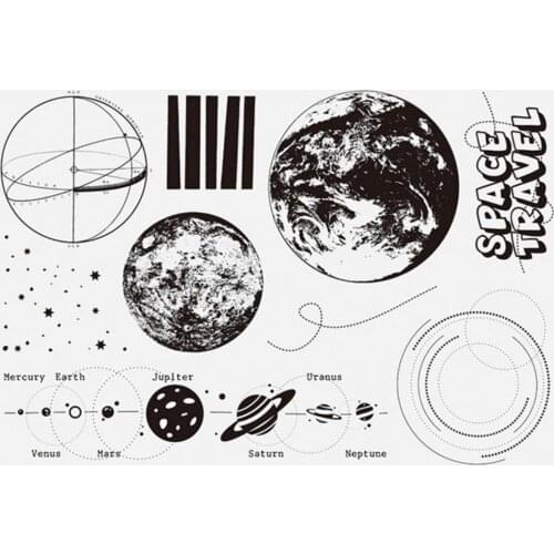 Space Clear Stamp for DIY Scrapbooking/Card Making/Kids Fun Decoration Supplies A2134