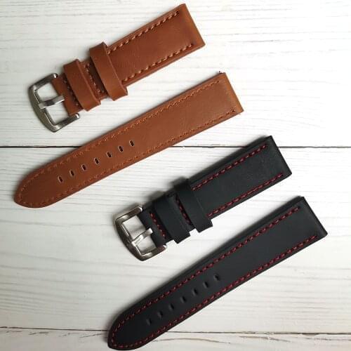 For GTR 47mm Leather Strap Watchband for Xiaomi Huami Amazfit PACE/Stratos 3 2 2S Watch Bracelet Band for Samsung Gear S3 Correa