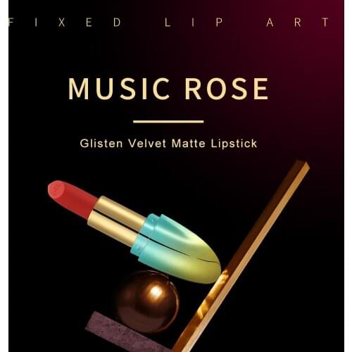 Music Rose lipstick Nutritious Easy to Wear water-resistant Lips makeup cosmetic for girls 24 color
