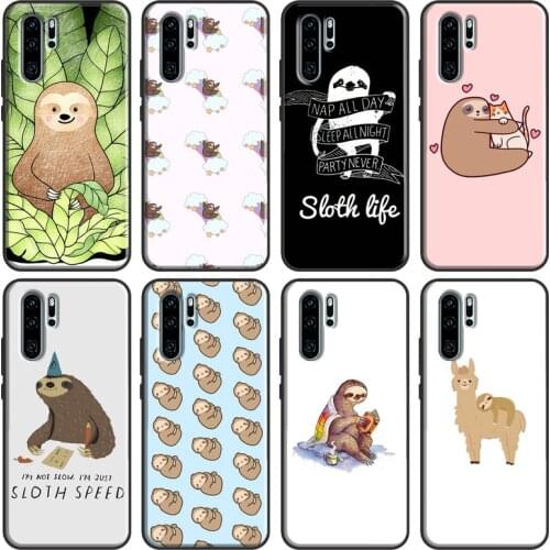 Cute Lovely Cozy Sloth Animal Case For Huawei P Smart 2019 Z Nova 5T P40 P20 P30 Pro Mate 20 Lite Honor 10i 8X 9X Cover