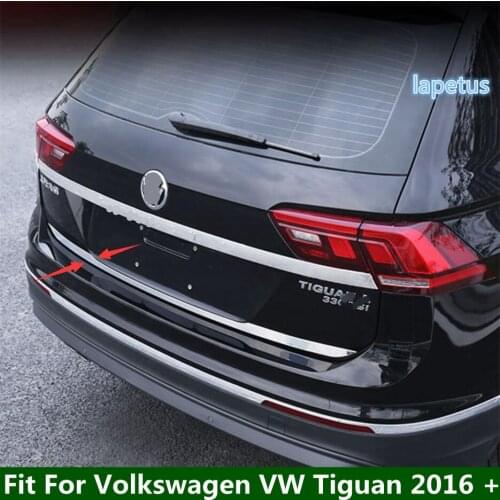 Tail Gate Door Cover Trim Rear Trunk Bumper Molding Bezel Styling Garnish Exterior Parts For Volkswagen VW Tiguan 2016 - 2020