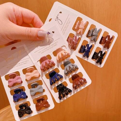 New Soild Color Hairpin Women Girl Hair Clip Small Hair Claw Bow Barrette Duckbill Clip Fashion Headwear Hair Accessories