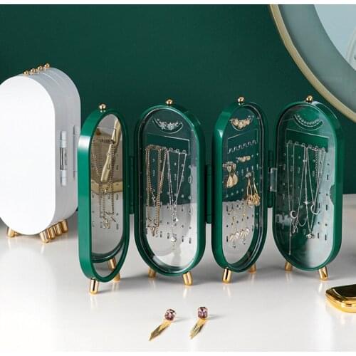 New Jewelry Storage Box Organizer Collapsible Multi-layer Display Stand For Travel Women Girl Органайзер Для Косметии