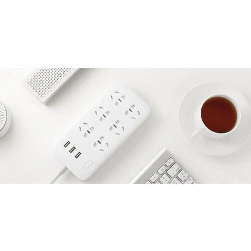 Original xiaomi 3USB power Strip MI Socket Plug 6 Standard Socket Adapter 2A fast charger + retail box by DHL