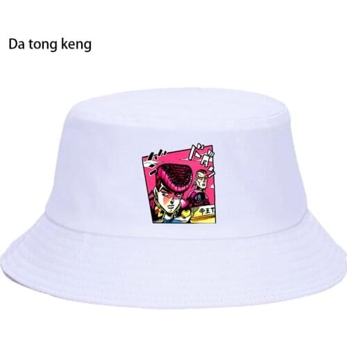 JoJo Bizarre Adventure Bucket Hat Outdoor Casual Fishing Hats Unisex Sunscreen Fishermans Caps Summer Harajuku Panama Beach Cap