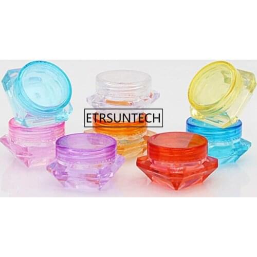 2g DPlastic Refillable bottle jar Cream Eye Gel Small Lipstick Sample Cosmetic Containers bank F1212