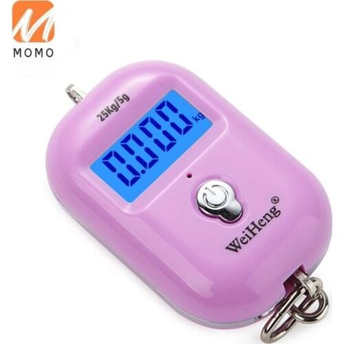 25kg Portable mini electronic smart digital weighing scale keyring handheld fishing hanging luggage scale custom wholesale