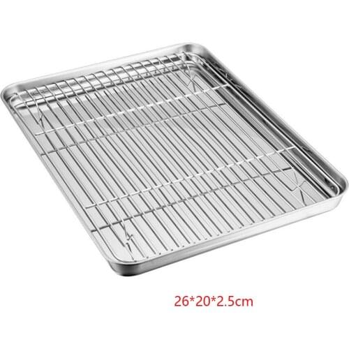 Cooking Food Grilled Cooker Stainless Steel Cooling Rack Oven Tray Baking Oil Drain