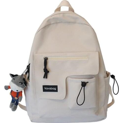 New Drawstring Waterproof Nylon Women Backpack Large Capacity With Many Pockets Unisex Student Schoolbag Female Mochilas