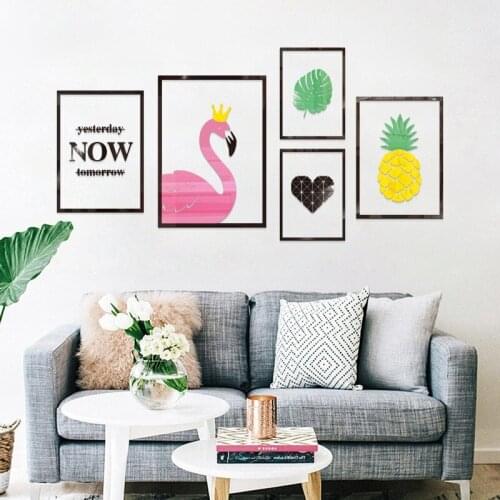 Northern Europe Small fresh Simple modern wallsticker Living room bedroom Background 3d acrylic DIY wall sticker