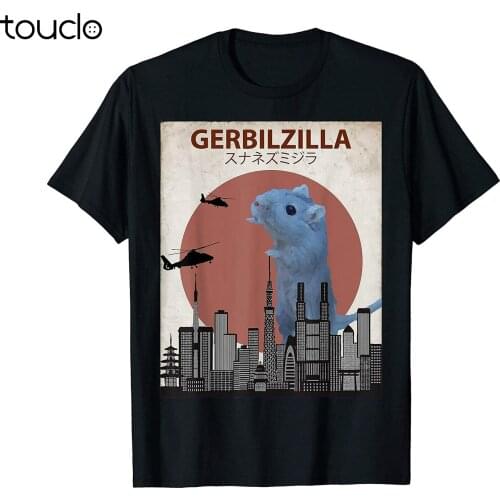 Gerbilzilla Funny Gerbil T-Shirt | Gift for Gerbil Lovers Vintage Men Gift Tee