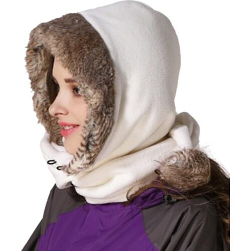 Outfly Winter Warm Design Bomber Hats Brand High Quality Real Fur Ball Two Used Scarf Hat Unisex Hood Hat