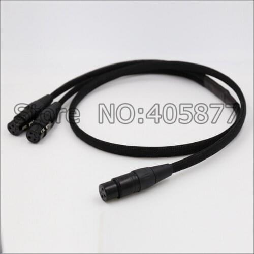 1M High Quality Y Patch Cable 1 XLR Male to 2 XLR Female Audio Cable