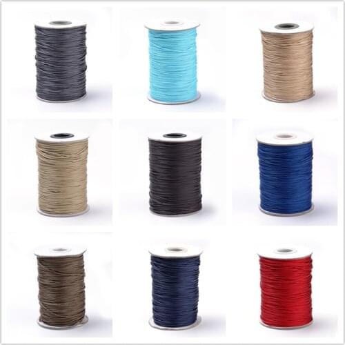 1 Roll Braided Korean Waxed Polyester Cords 0.8mm Jewelry Findings for DIY, about 80m/roll F80