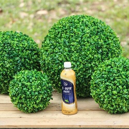 1pc (4 Size) Large Green Artificial Plant Ball Topiary Tree Boxwood Wedding Party Home Outdoor Decor plants plastic grass bal