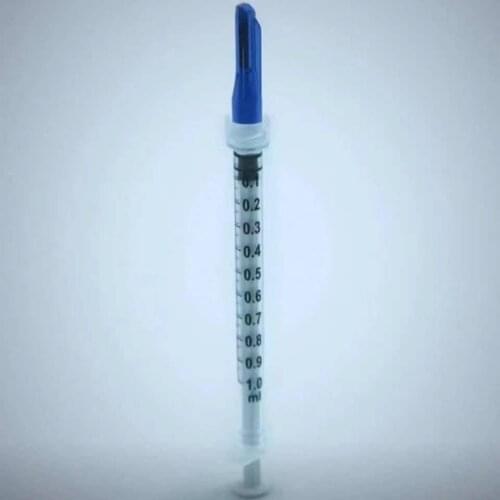 1pc Mini Hand Microneedle Injection Blue 4pin Micro Needle with One Syringe for Face Around Eye Neck Anti Wrinkle&Black Eye