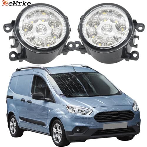2PCS Car Styling 9-Pieces LED Fog Light Lamp for Ford Tourneo Transit Courier 2018 2019 2020 H11 12V Halogen Fog Lights DRL