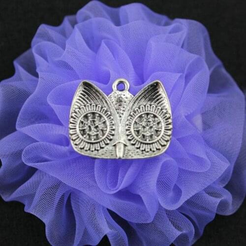50pcs big owl antique silver zinc alloy charm pendent drops for DIY supply handicraft jewelry accessory 29*24mm AY0354