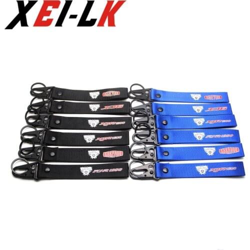 XEILK For Yamaha MT03 MT07 MT09 MT10 MT125 MT25 Motorcycle Embroidery Key Holder Chain Collection Keychain Black Blue 2 Colors