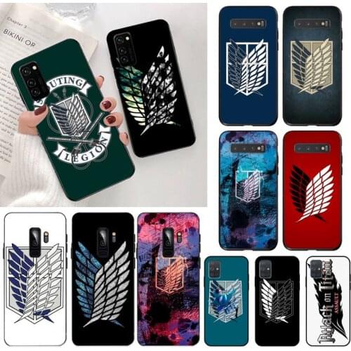 Attack on titan emblem badge logo Phone Case for Samsung S20 plus Ultra S6 S7 edge S8 S9 plus S10 5G lite 2020