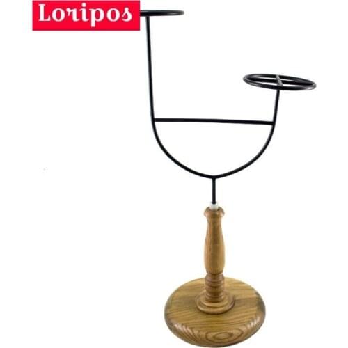 Wood Cap Display Stand Metal Display Shelf Table Top Hat Storage Rack Shop Window Display Props Cap Display Holder Desktop Stand