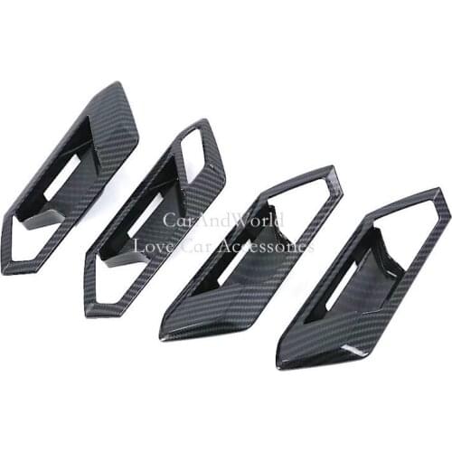 For Volkswagen VW T-Roc TROC 2017 2018 Inner Door Handle Bowl Frame Trims Panel Cover ABS Chrome Sticker Car-Styling Accessories