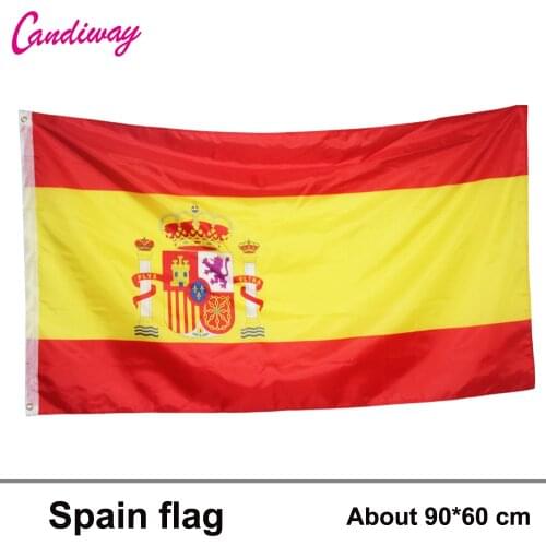 Oriflamme 3ft x 2ft Spain Polyester Flags Espana Flag Flying Flag No Flagpole Home Decoration flag banner 96*64cm Christmass