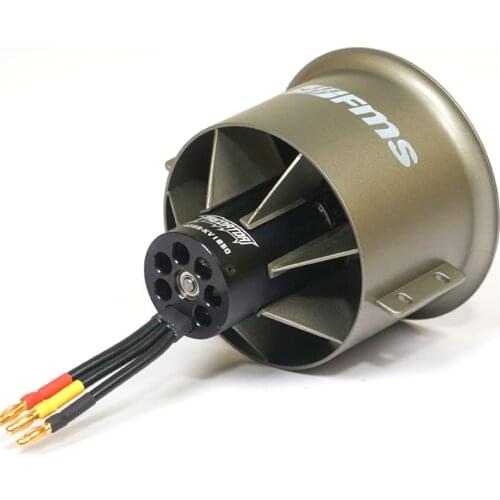 FMS 90mm Pro 12-Blades Metal Ducted Fan EDF With 4068 1850KV 6S Inrunner Brushless Motor for RC Airplane Ducted Fan Plane