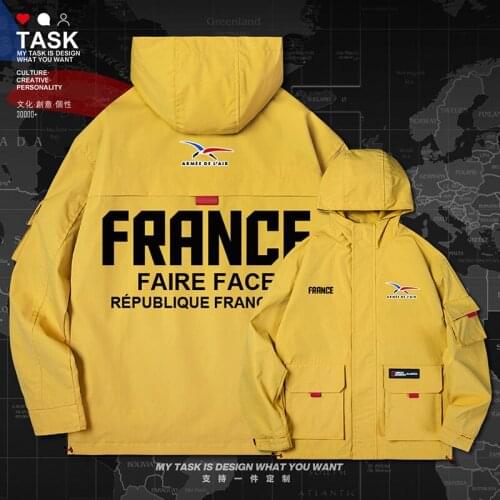 France French Republic FRA FR men jacket hooded air force logo army fan mens jackets trench coat men clothing autumn clothes