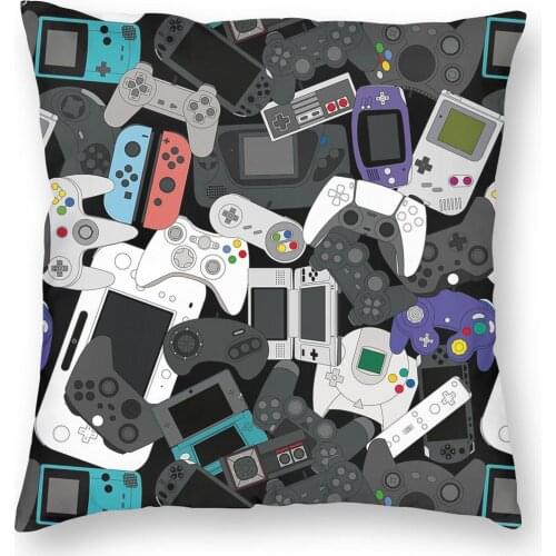Gamer Controller All Throw Pillow Cover Throw Pillow Video Game Gaming Vintage Pillowcover Home Decor