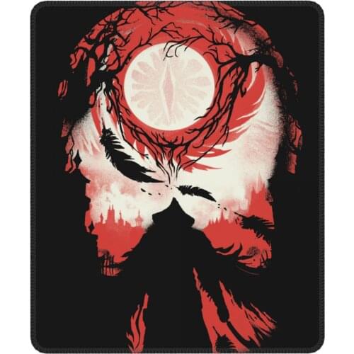 And So The Nightly Hunt Begins Mouse Pad Dark Souls Game Praise The Sun Bloodborne Mouse Mats Rubber PC Table Decor Cover