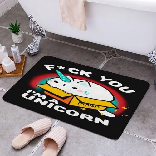Kitty Unicorn 3D Print Doormats Rectangle Non-Slip DoorMat Bedroom Kitchen Entrance Print Door rugs Dropshipping
