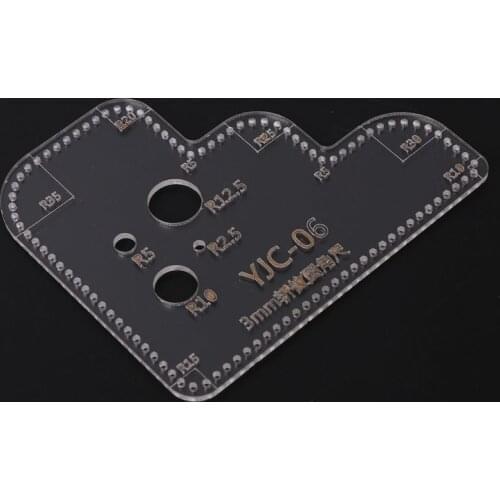 Leather Craft Perspex Acrylic Cutting Stencil Template For DIY Scrapbooking Embossing Decorative Corner Sewing Tool E56C