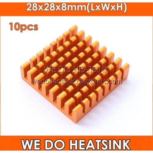WE DO HEATSINK 10pcs 28x28x8mm Extrusion Heat Sink Processor Heatsinks Coolers