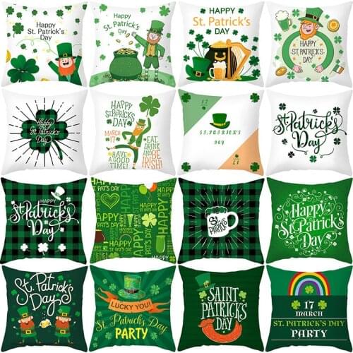 Green Plants Cartoon Ireland Pillowcase Cushion Cover Pillowcase Car Green Home Furnishing Environmental Protection