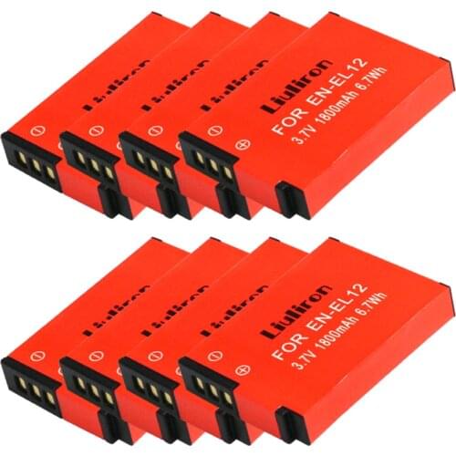 Wholesale 8pcs bateria batterie EN-EL12 EN EL12 EN EL 12 Battery for Nikon Coolpix S9700 S9500 S9400 S9300 S9100 S8200 S8100