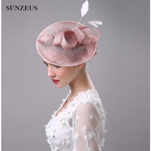 Wholesale High Quality Hair-Fascinators Bow Feathers Hats For Wedding Mother Of The Bride Hats Hoed Voor Bruiloft Vrouwen SQ008