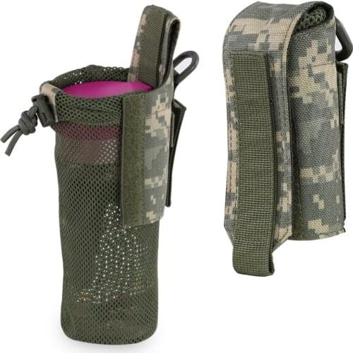 Outdoor Tactical Water Bottle Pouch Kettle Bag Military Molle System Concealed Foldable kettle Pouch Canteen Cover Holster