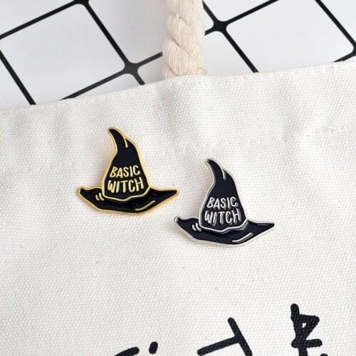 Halloween Party Gifts Hard enamel pins Wizard pin Witch pins Hat bag jeans sweater acc jewelry
