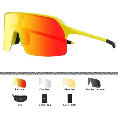 Polarized 4 Lens Cycling Glasses 2021 Mens Womens Road Bike Sport Goggle Bicycle MTB Eyewear Outdoor Sunglasses Anti-Glare