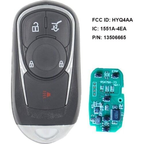 KEYECU Smart Key Promixity Remote 5 Button for Buick Encore 2017 2018 315MHz FCC: HYQ4AA