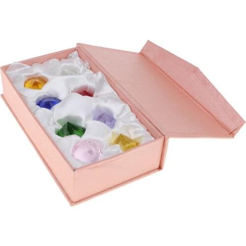 Assorted Color Birthstones Paperweight K9 Crystal Diamond with a Gift Box 30mm Craft Well Packed