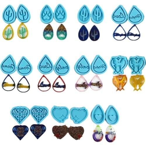 Handmade Earrings Pendant Casting Silicone Mould DIY Crafts Jewelry Making Tool Epoxy Resin Mold X4YA