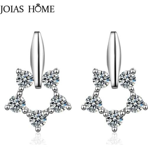 JoiasHome 925 sterling silver earrings Korean version of the creative star-shaped ladies earrings engagement wedding gift