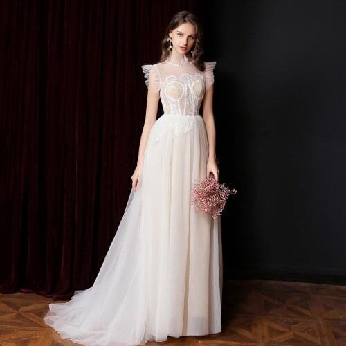 Wedding Gowns 2020 Ivory Wedding Dress For Party gongbaolage Sweetheart Chiffon Rural Bridal Dresses