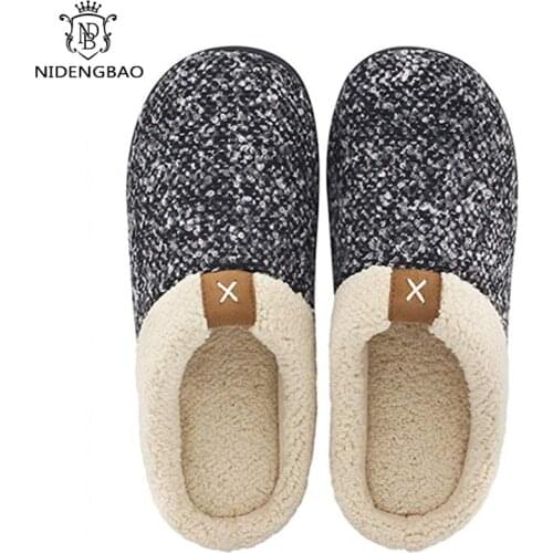 2020 New Cotton Slippers Men Warm Winter Home Slippers Non-Slip Thick Soft Warm House Shoes Cotton Women Men Slippers 5 Colors