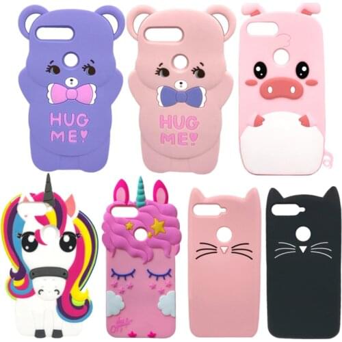 Phone Cases For Huawei Honor 7A Pro Case 5.7" Soft Slicone 3D Unicorn Piglet Cat For Huawei Y6 2018 Y6 Prime 2018 Cartoon Cover